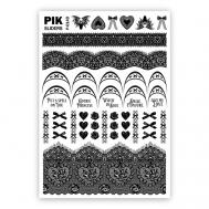 Слайдеры для ногтей P-149 Кружево Готика Пик