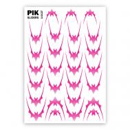 Слайдеры для ногтей P-127 Розовый френч летучие мыши Пик