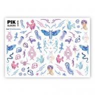 Слайдеры для ногтей P-076 Тату и скелетики Пик