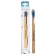 Зубная щетка детская из бамбука голубая ультрамягкая щетина THE HUMBLE CO