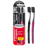 Зубная щетка ШЕЛКОВЫЕ НИТИ уголь мягкая 1+1 COLGATE