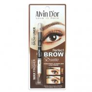 Профессиональный дуэт для бровей карандаш + воск Brow Perfect Alvin D'or