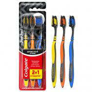 Зубная щетка ЗигЗаг Древесный Уголь средняя 2+1 COLGATE