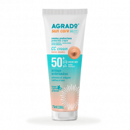 Влагостойкий солнцезащитный СС крем с коллагеном SPF50+, тон средний 75 Agrado