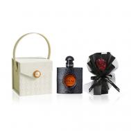 Парфюмерный набор Black Opium +Букет+Сумка Yves Saint Laurent