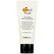 Пенка для умывания освежающая очищающая с экстрактом юдзу Citrus Yuja Vitalizing Foam Cleansing 100 FARMSTAY