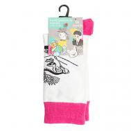 Носки унисекс PM406 белый/ярко-розовый Oemen