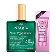 Набор Huile Prodigieuse Néroli + Hair Prodigieux High Shine Nuxe