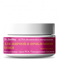 Крем увлажняющий для жирной кожи с ниацинамидом и цинком 50 ZENWAY