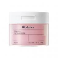 Collagen Gel Toner Pads Увлажняющие гелевые тонер-пэды для лица с коллагеном 140 Biodance