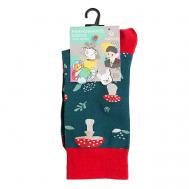 Носки унисекс PM395 темно-зеленый/красный Oemen