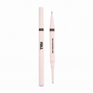 Подводка и карандаш для бровей Two In One Brow Liner 01 dark brown Feelz
