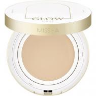 Тональный кушон Glow Cushion Light с коллагеном Missha
