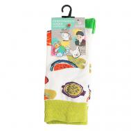 Носки унисекс PM398 белый/салатовый Oemen