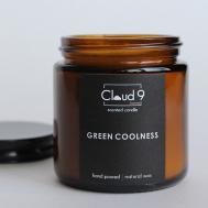 Свеча ароматическая с древесным фитилём Green coolness 120 CLOUD 9 HOME НА СЕДЬМОМ НЕБЕ ОТ АРОМАТОВ