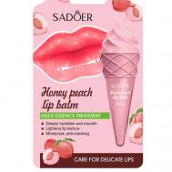 Бальзам для губ увлажняющий с медовым персиком SADOER