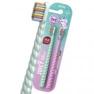 Набор детских зубных щеток "Магия единорога" с ионами серебра, жемчужная Juicy Lab UniMagic SPLAT