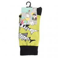 Носки унисекс PM413 салатовый/чёрный Oemen