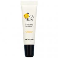 Бальзам для губ с экстрактом юдзу Citrus Yuja Vitalizing Lip Balm FARMSTAY