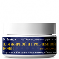 Увлажняющий крем для лица с ниацинамидом для жирной кожи 50 ZENWAY