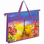 Папка на молнии с ручками А3 Париж Brauberg