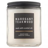 Свеча ароматическая Mahogany Teakwood White Barn Scented Candle 100 BATH & BODY WORKS