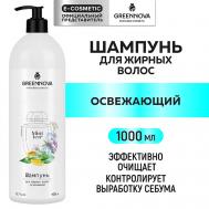 Освежающий шампунь для жирных волос "Мятный чай" 1000 GREENNOVA