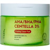 Очищающие пилинг-пэды с 3 видами кислот и центеллой азиатской Centella 3% Peeling Toner Pad SHINCOS.LAB