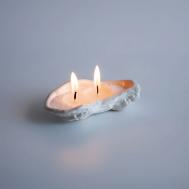 Свеча авторская в устрице из керамики LA PALME ARTISAN CERAMICA