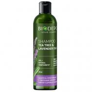 Шампунь бессульфатный натуральный укрепляющий с эфирными маслами чайного дерева и лаванды Tea Tree and Lavender Essential Oils 250 Biodepo
