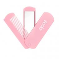 Расчёска компактная HAIR COMB WITH MIRROR #brushandgo SODA