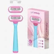 Женская бритва станок +2 кассеты + крепление BubbleGum INFINITY
