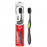 Зубная щетка 360 ДРЕВЕСНЫЙ УГОЛЬ средняя COLGATE
