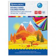 Цветная бумага А4 Горы Brauberg