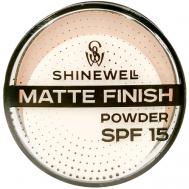 Матирующая пудра SPF 15 компактная легкая SHINEWELL