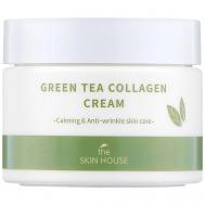 Крем для лица успокаивающий на основе коллагена и экстракта зелёного чая Green Tea 50 The Skin House