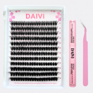 Накладные ресницы пучки с клеем DALVI