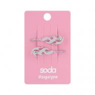 Заколки-невидимки для волос FIRE SILVER #sugargem SODA