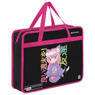 Папка на молнии А4 С РУЧКАМИ Девочка в свитере Brauberg