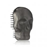 Массажная расческа череп детанглер для волос Skeleton Black Chrome Tangle Angel