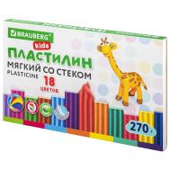 Пластилин мягкий восковой KIDS Brauberg