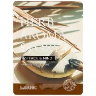 Маска тканевая с экстрактом удового дерева и эффектом ароматерапии Herb Aroma Story 25 LSANIC