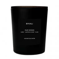 Свеча ароматическая "Удовое дерево" с деревянным фитилем в стакане с крышкой 250 BYKALI
