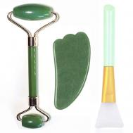 Набор для гуаша ролик+ лапка+ кисть в подарочной упаковке Авантюрин CHIOS®