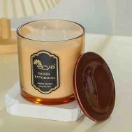 Ароматическая свеча Cedar Patchouli с керамической крышкой Янтарь 680 Arya home collection