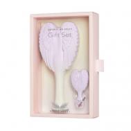 Подарочный набор для волос Gift Set: расческа массажная детанглер + брелок расческа Tangle Angel