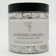 Соль для ванн LAVENDER DREAMS  средиземноморская с цветками лаванды 500 SOFIA SPA