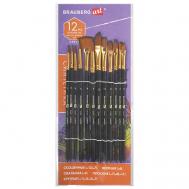 Кисти художественные набор 12 шт, синтетика, № 1-12 Brauberg