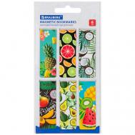 Закладки для книг магнитные FRUITS Brauberg
