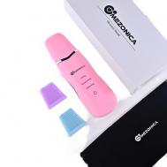 Аппарат ультразвуковой чистки лица, скрабер розовый Mezonica